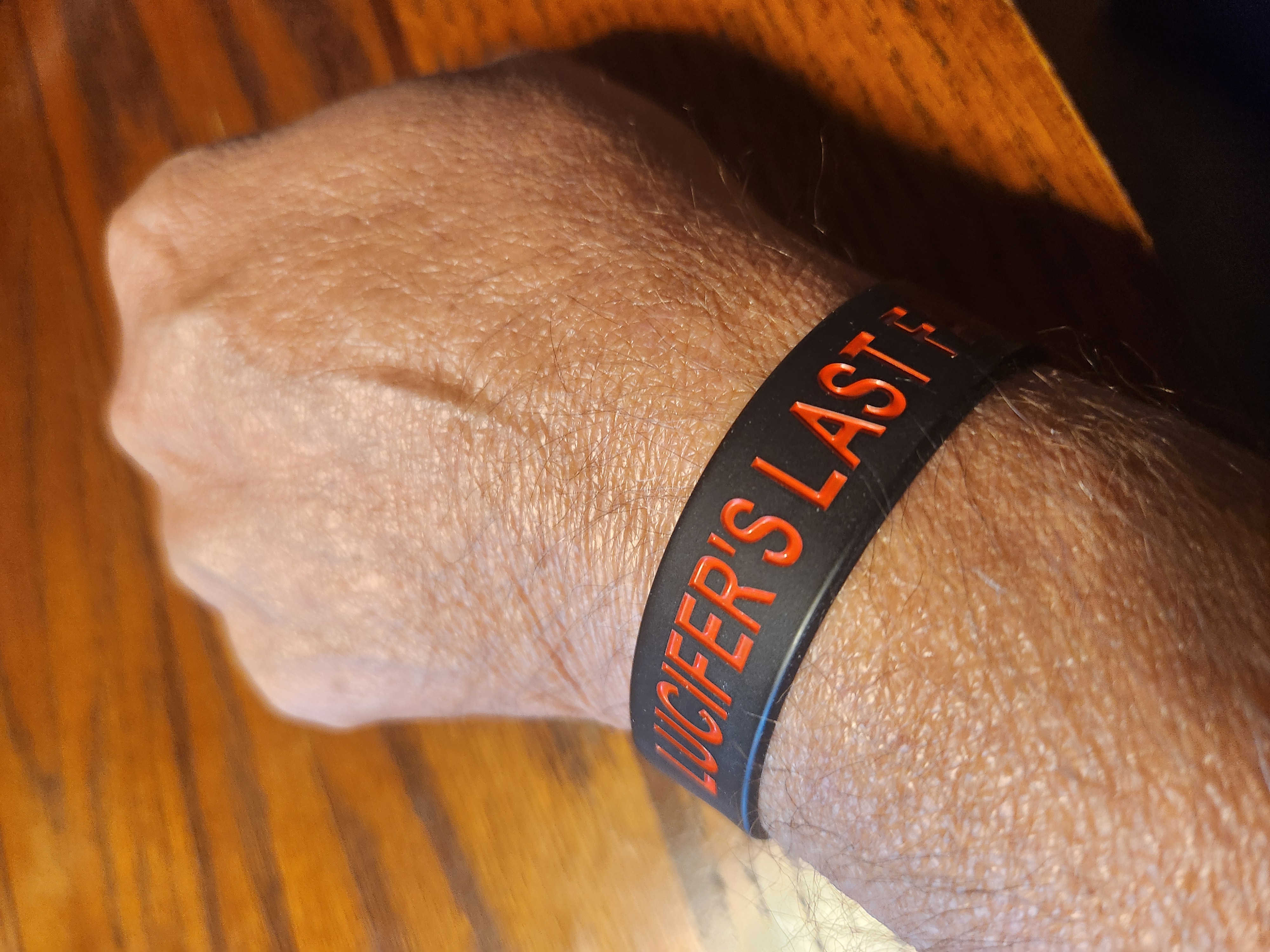 Lucifer's Last Favor Wristband Worn